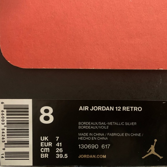 Bourdeaux Jordan 12s - Picture 4 of 4